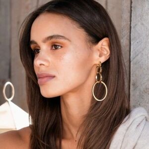 Vita Fede Cassio Hoop Earring Gold Stainless steel Interlocking Interchangeable